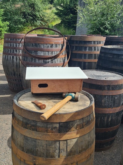 Swift boxes at Tomatin Distillery
